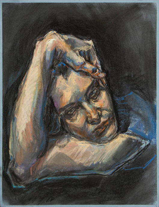 Self-Portrait Holding Head